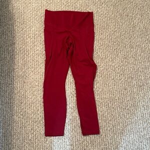 Red High-Waisted Leggings